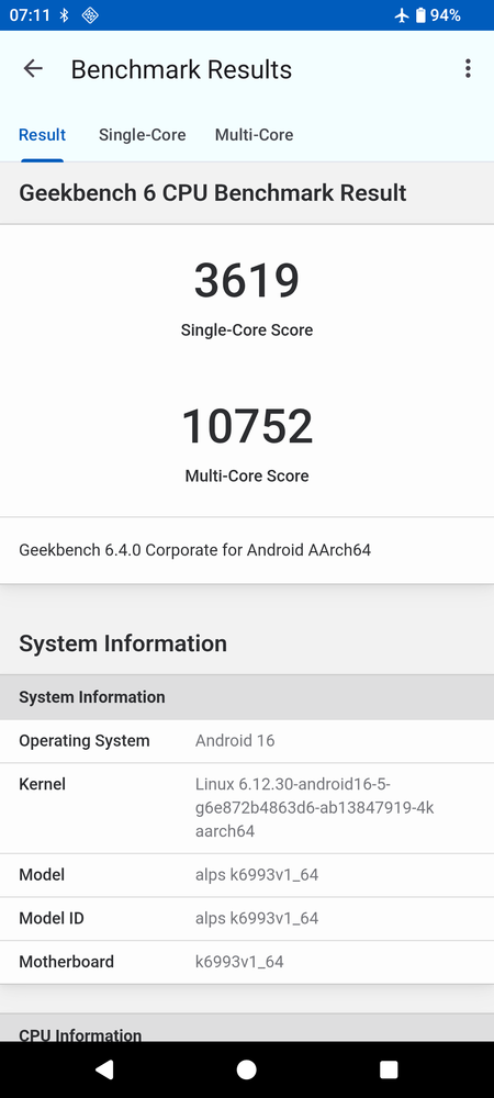 天玑9500 GeekBench 6成绩 天玑9500 GeekBench 6成绩