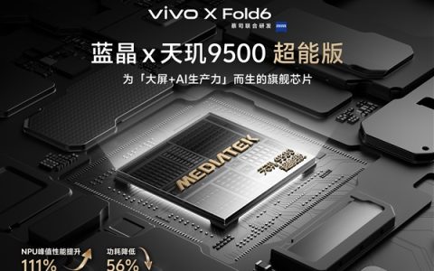 提前两年联合研发！vivo X Fold6首发天玑9500超能版：6月下旬登场