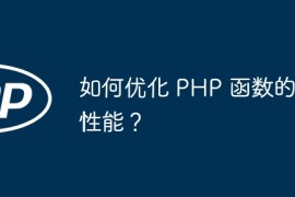 如何优化 PHP 函数的性能？