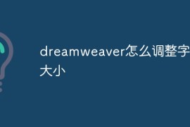 dreamweaver怎么调整字体大小