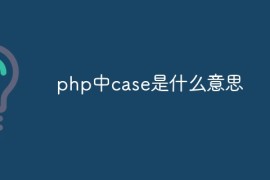 php中case是什么意思