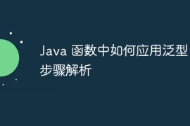Java 函数中如何应用泛型？步骤解析