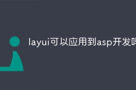 layui可以应用到asp开发吗
