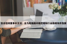  百合佳缘董事长王滔：全力助推国内婚恋婚嫁行业健康有序发展 