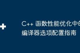 C++ 函数性能优化中的编译器选项配置指南
