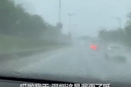 雷雨横扫深圳城区 来势汹汹吞没监控：网友直呼天漏雨了