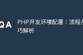 PHP开发环境配置：流程与技巧解析