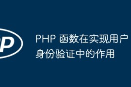 PHP 函数在实现用户身份验证中的作用