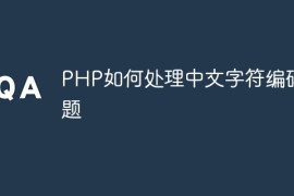 PHP如何处理中文字符编码问题