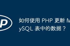 如何使用 PHP 更新 MySQL 表中的数据？