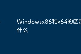 Windowsx86和x64的区别是什么