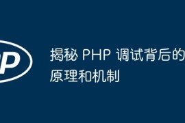揭秘 PHP 调试背后的原理和机制