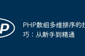 PHP数组多维排序的技巧：从新手到精通