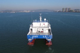 国内首艘双模式高速风电运维船顺利出海 航速可达25节
