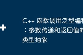C++ 函数调用泛型编程：参数传递和返回值的类型抽象