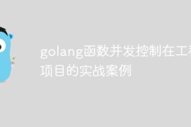 golang函数并发控制在工程项目的实战案例