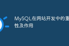 MySQL在网站开发中的重要性及作用