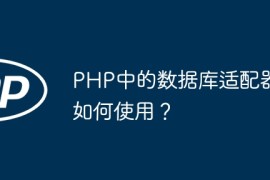PHP中的数据库适配器如何使用？