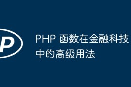 PHP 函数在金融科技中的高级用法