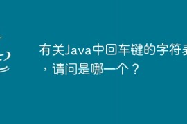 有关Java中回车键的字符表示，请问是哪一个？