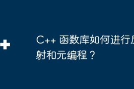 C++ 函数库如何进行反射和元编程？