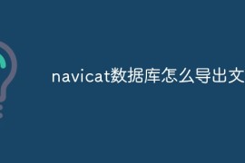 navicat数据库怎么导出文档