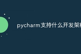 pycharm支持什么开发架构