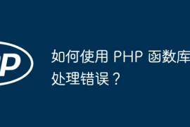 如何使用 PHP 函数库处理错误？