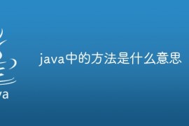 java中的方法是什么意思