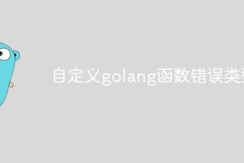 自定义golang函数错误类型