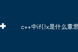 c++中if(!x是什么意思