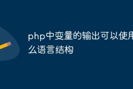 php中变量的输出可以使用什么语言结构