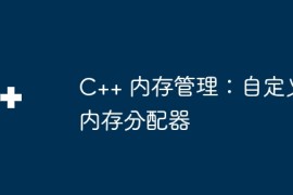 C++ 内存管理：自定义内存分配器