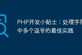 PHP开发小贴士：处理字符串中多个逗号的最佳实践