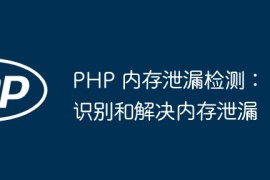 PHP 内存泄漏检测：识别和解决内存泄漏