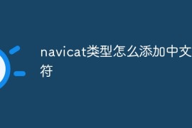 navicat类型怎么添加中文字符