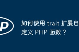 如何使用 trait 扩展自定义 PHP 函数？