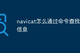 navicat怎么通过命令查找表信息