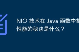 NIO 技术在 Java 函数中提高性能的秘诀是什么？