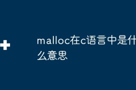 malloc在c语言中是什么意思