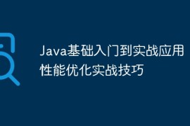 Java基础入门到实战应用：性能优化实战技巧