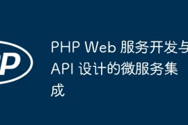 PHP Web 服务开发与 API 设计的微服务集成