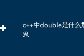 c++中double是什么意思