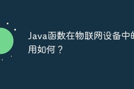 Java函数在物联网设备中的作用如何？