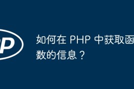 如何在 PHP 中获取函数的信息？