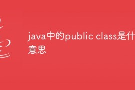 java中的public class是什么意思