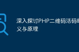 深入探讨PHP二维码活码的含义与原理