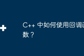 C++ 中如何使用回调函数？