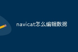 navicat怎么编辑数据