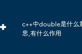 c++中double是什么意思,有什么作用
